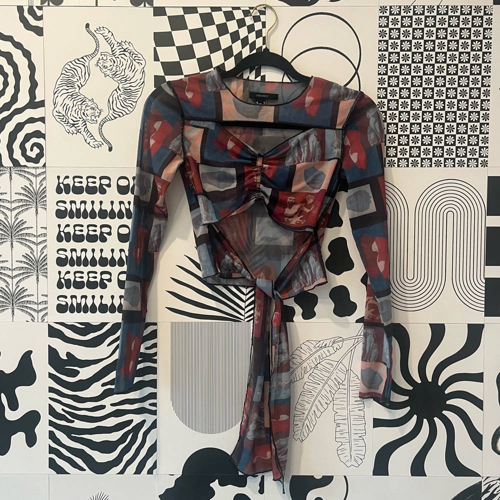 Renaissance Art Wrap Top